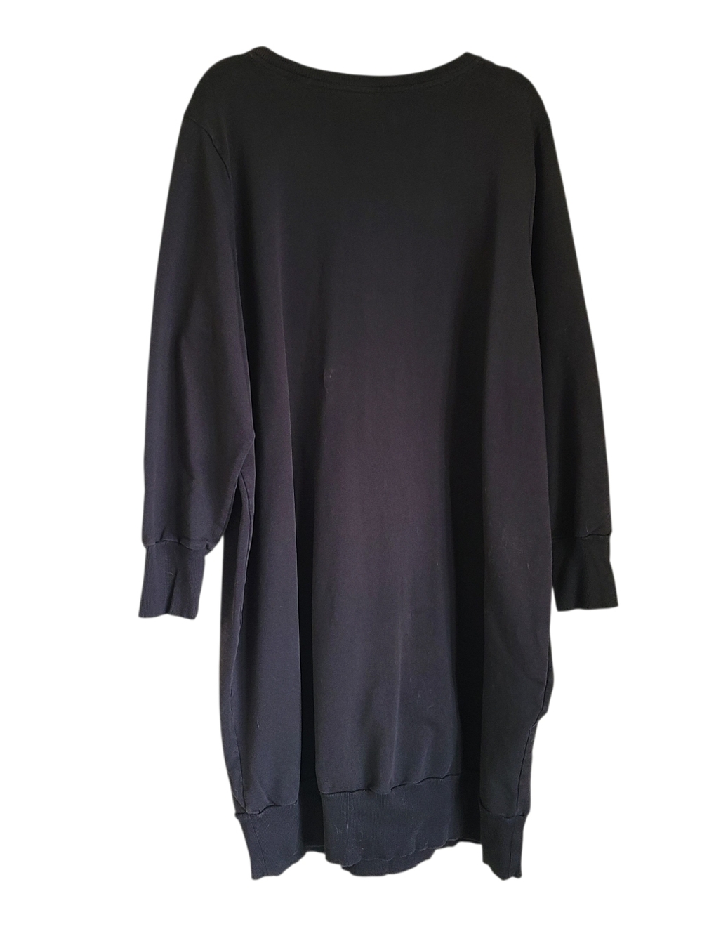 universal standard bree sweatshirt dress black cotton crewneck size L (22/24) - Picture 3 of 7